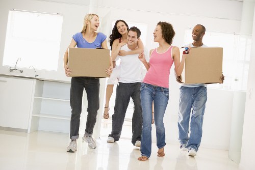 Removal team planning a move in a Mayfair townhouse