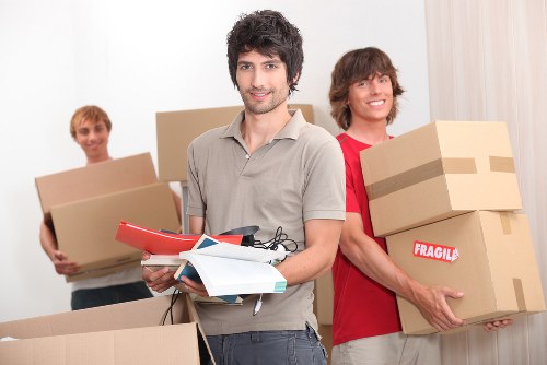 Careful removal of household furniture from a central London property