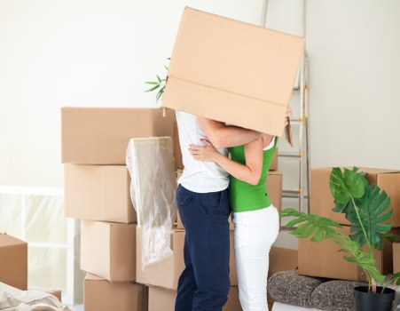 Careful loading of furniture into a removal van in central London
