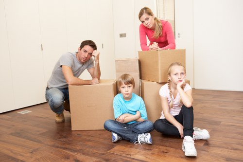 Careful handling of fragile household items during a move