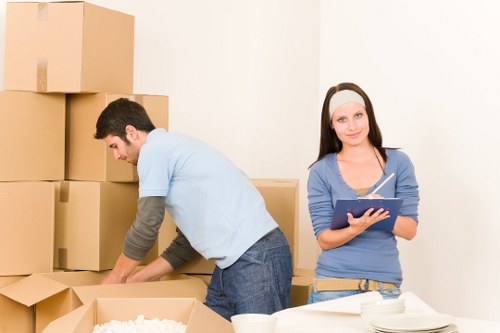 Careful packing setup for a Mayfair apartment or townhouse move