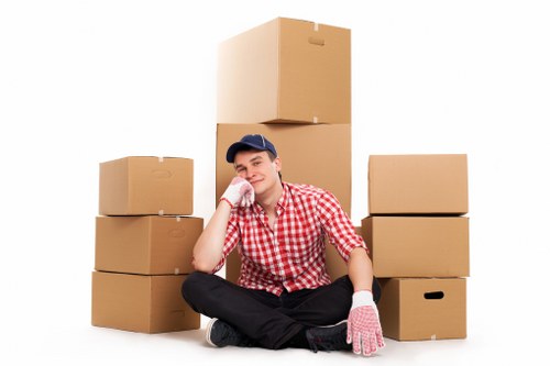 Careful loading for a moving truck in Mayfair streets